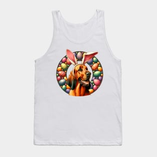 Hanoverian Scenthound Enjoys Easter with Bunny Ears Tank Top